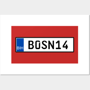 Bosnia car license plate Posters and Art